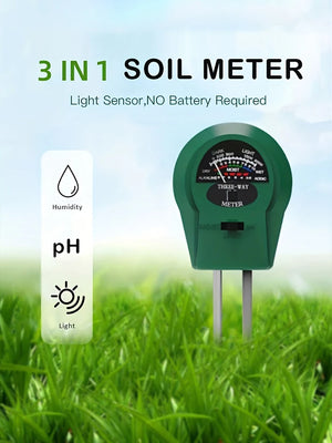 1 PC Digital 3 In 1 Soil PH Meter Moisture Monitor Temperature Sunlight Tester For Gardening Plants Blumen Tester Testing