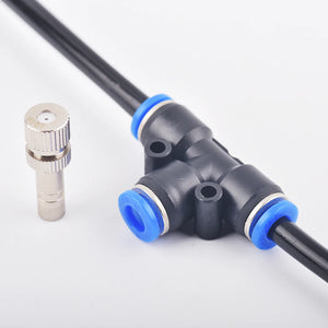 5Pcs Low Pressure Water Fog Sprayer Misting Cooling System Atomizing Nozzles 6mm Pneumatic Fitting Pipe Connector Garden Tools