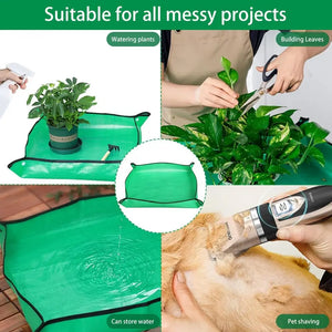 50-100cm Planting Mat Gardening Potting Pad Foldable Gardening Mat Transplanting Waterproof Plant Repotting Mat Accessories