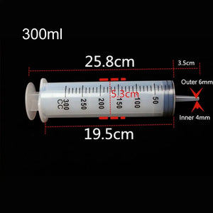 Reusable Hydroponics Nutrient Hose 150ml-500ml Big Syringe Feeding Ink Large Capacity Pump Measuring