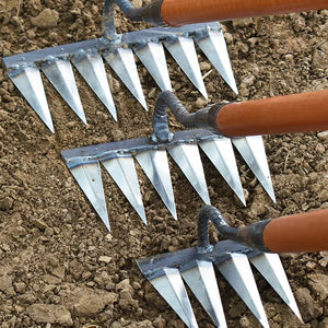 Iron Gardening Hoe Hoe Weeding Rake Agricultural Tools Grasping Raking Loosening Soil Artifact Harrow Agricultural Tools