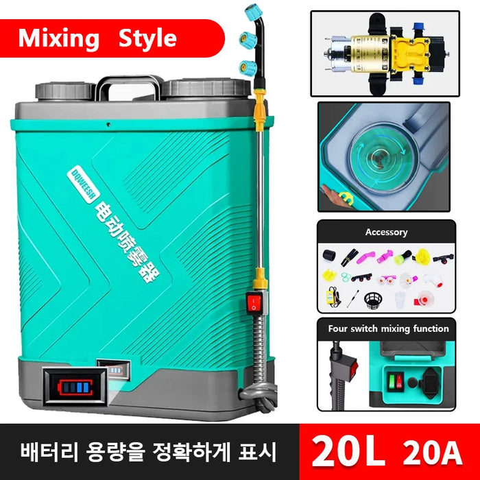 Electric Stirring Spray Agricultural High-pressure Sprayer Household Lithium Battery Backpack Garden Mist Sprayer