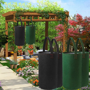 Multi-Function Felt Hanging Tomato Grow Bag Upside Down Planter Strawberry Vegetable Flower Plant Grow Bags Garden Plant Pot