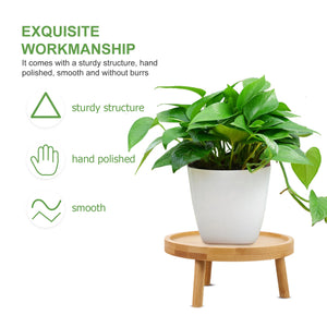 Holder Stand Pot Flower Wood Wooden Stool Rack Outdoor Indoor Display Smallflowerpot Gardening Table Shelf Potted Windowsill