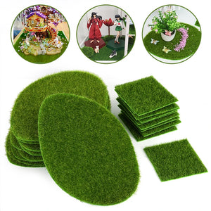 Artificial Grass Mat Carpet Simulation Lawn Turf Miniature Landscape Scene DIY Home Decoration Garden Green Fake Plants