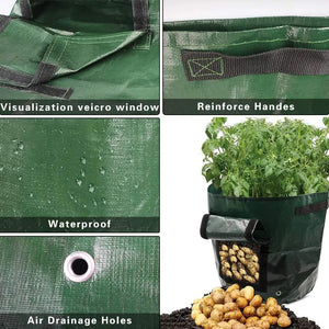 Multifunctional Planting Bag Potato Balcony Agriculture Creative Flower Pot  Vegetable Agriculture Home Garden Buildings Pots Gr