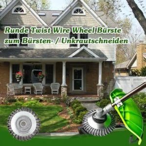 Steel Wire Wheel Garden Weed Brush Lawn Mower Grass Eater Trimmer Brush Cutter Tools Garden Grass Trimmer Head Weed Brush