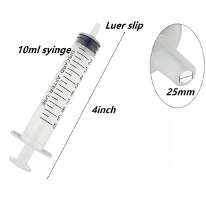 2-20Pcs 1ml-10ml Plastic Reusable Syringe For Measuring Nutrient Hydroponics Kithchen Tool