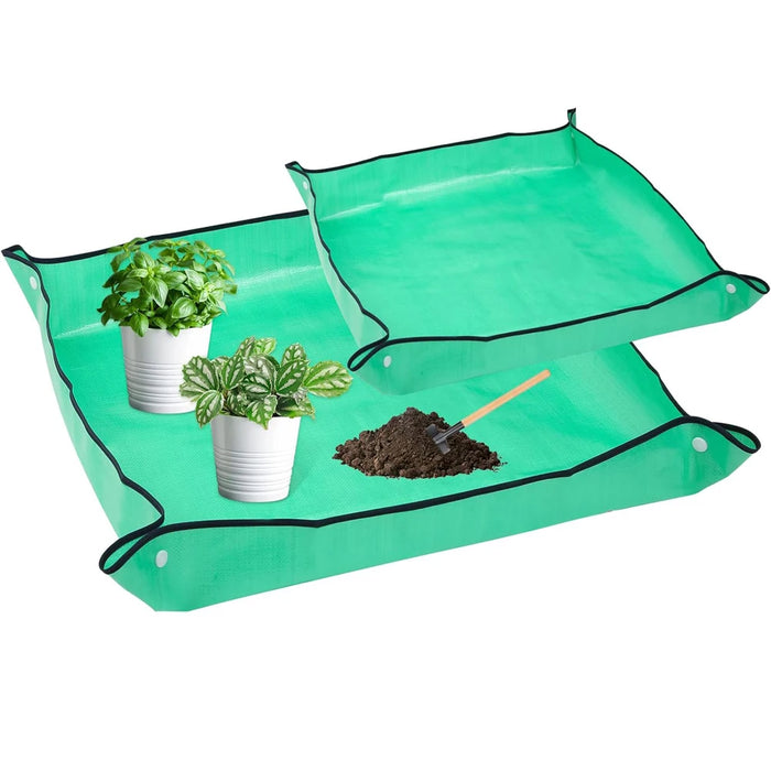 Planter Mat Foldable Waterproof Planting Mat | Gardening Potting Pad for ...