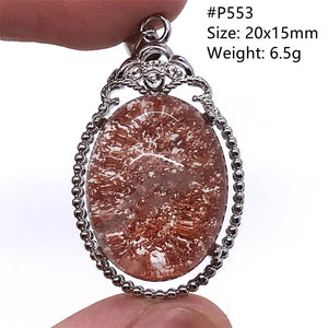 Natural Ghost Phantom Quartz Pendant Jewelry For Women Man Love Gift Crystal Silver Healing Beads Clear Garden Gemstone AAAAA