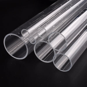 1Pc O.D 16~110mm Clear Acrylic Tube Fish Tank Aquarium Supplies Hydroponics Watering Transparent Plexiglass Pipe 20/33/50cm Long