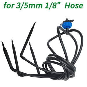 WUJIE 25PCS Bend Arrow Dripper Micro Drip Irrigation Kit Emitters for 3/5mm Hose Garden Watering Saving Micro Dripper Greenhouse