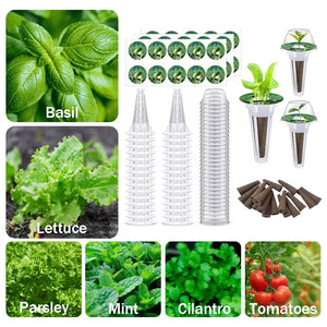 Transparent Agricultural Seedling Tray Seed Pods Kit for Hydroponics Growing System Outdoor Indoor Plants Hydroponics Supplies