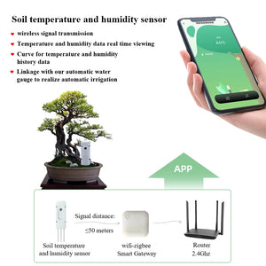 Tuya Zigbee Soil Moisture Meter Temperature Humidity Detector Smart Plant Monitor IP67 Waterproof Garden Assistant Smart Life