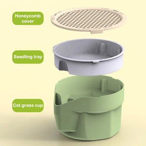 Cat Snack Mint Planting Hydroponic Box Cat Sprouts Growing TrayPlanting Cup Household Cat Grass Planter Flower