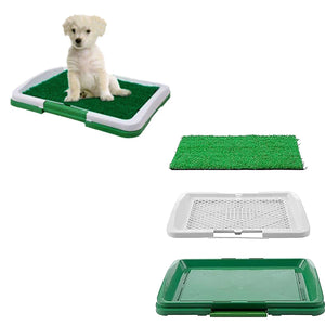 Pet Dog Grass Pad with Tray,Outdoor and Indoor Potty System Dog Litter Box Toilet Pee Pad for Dogs Waterproof Turf Dog Potty