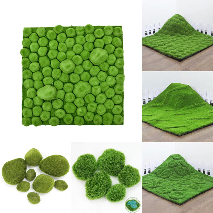 Artificial Plants Turf Moss Carpet Turf Grass Roll Outdoor Simulation Natural Micro Landscape Home Garden Wedding Decoration