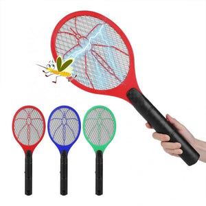 Electric Mosquito Racket Killer Insects Racket Electric Fly Swatter Fryer Flies Cordless Battery Power Bug Zapper Kills Home Bug