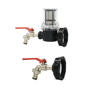 1000 Liter IBC Tank Tap Adapter Nipple S60X6 Thread 1/2-way Garden Hose Quick Connect Faucet Alloy Tank Valve Fitting