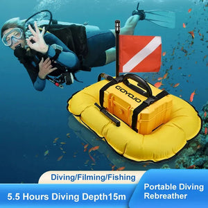 Deepest 15 Meters 3-5.5 Hours Scuba Diving Snorkel Equipment Trap Mobile Ventilator Underwater Winter Ice