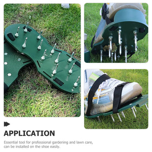 26 Pcs Garden Grass Scarifier Nails Lawn Care Equipment Aerator Shoe Stake Ventilation Peg Spike Metal Tools Shoes