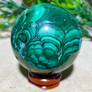 Malachite Green Sphere Natural Stones And Crystals Healing Ball Gemstone Minerals Reiki Wicca Geode Garden Room Decoration