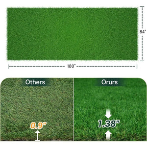 Artificial Lawn with Drainage Holes, Realistic Synthetic Artificial Grass Lawn Indoor and Outdoor Garden Landscape,Pet Grass Mat