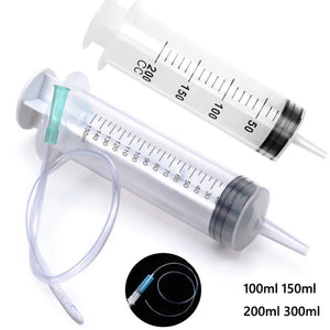 1 pcs 150ml/200ml/300ml Measuring Syringe &Silicone tube Reusable Hydroponics Nutrient Measuring