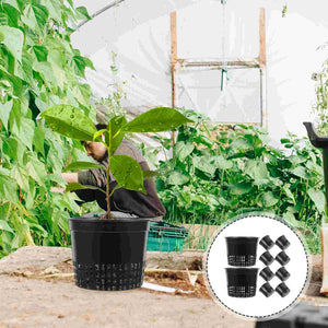 10pcs Net Pots Super Heavy Duty Cups Wide Lip Design Orchids Aquaponics Hydroponics Slotted Mesh Hydroponics Basket Container