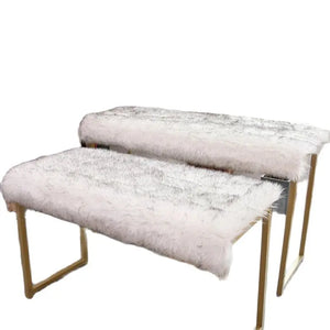 LOYAlgogo Wool Fur Rugs For Dressing Table Decoration Bedroom Furry Mat Store Display Cabinet Mat Long Hair Plush Carpet