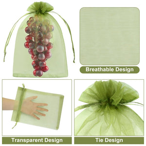 Fruit Protection Bags Organza Pest Control Anti-Bird Garden Netting Bags Grapes Mesh Bag Plante Vegetable Grow Bags 50pcs