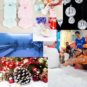 20/50g Christmas Decoration Artificial Plastic Dry Snow Powder Xmas Gift Home Party DIY Scene Props Supply Winter Party Decor