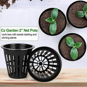 50/100pcs 2 Inch Hydroponics Cups Slotted Mesh Wide Lip Filter Plant Net Pot Bucket Basket Vegetable Garden Grown Netted Baskets