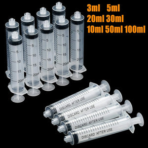 1/2/5/10 pcs  Plastic Luer Lock Syringes hydroponics Syringe Tools Sampler Measuring, Refilling, Filtration, Lab Use