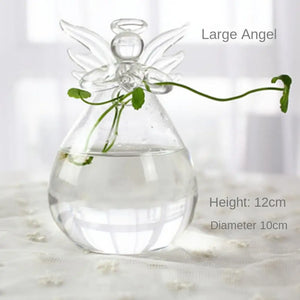 1PC Transparent Glass Vase Living Room Decorations Hydroponic Container High Borosilicate Glass Vase Bottle Home Decoration Vase