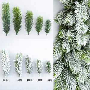 20/10pcs Artificial Cedar Snow Pine Branches Christmas Tree Wedding Decorations DIY Desktop Living Room Home Kitchen Faux Plants