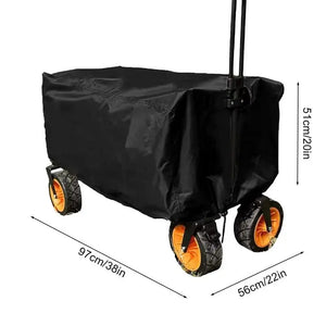 Outdoor Cart Cover Black Waterproof Trolley Cart Cover Garden Cart Accessories For Dirt Dust Sunlight Snow Frost And Water