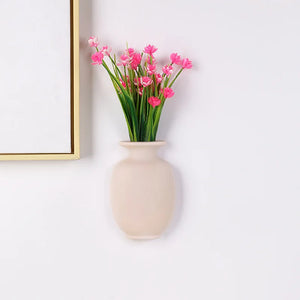 Traceless Wall Vase Magic Rubber Silicone Sticky Vase Wall Hang Flowers Wall Stickers Pot Home Decor Hydroponic Plant