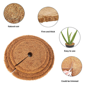 Natural Coconut Fiber Tree Mulch Mat Cover Protector 25/30/35/40cm Flower Pot Disc Pad Weed Control Warm Moisture Cushion