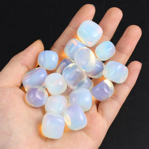 10pcs Opalite Ornaments Irregular Opal Polished Healing Fish Tank Garden Home Decor Craft Natural Stone Mineral DIY Jewelry