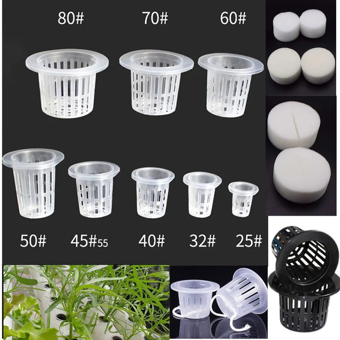 8 sizes greenhouse Soilless Mesh Plant Grow Pots Net Basket Holder Vegetable Nursery Cup tray Sponge Hydroponic Colonization q1