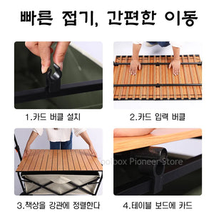 Portable Table Board Folding Tabletop Board Large Capacity Foldable One Action Board Outdoor Camping Table for Cart Roll Table