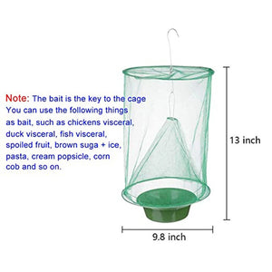 Dropship 1pc/2pcs/4pcs/6pcs Fly Catcher Killer Pest Control Reusable Hanging Flytrap  Cage Net Traps Garden Hanging Flycatcher