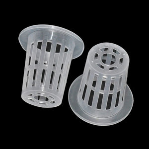 50pcs Growing Basket Hydroponics Basket Vegetable Soilless Growing Plastic Mesh Pot High Quality Garden Planting Pots