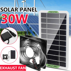 Solar Panel Powered Fan Ventilator 5V 30W Solar Panel Charging Board Solar Powered Fans Ventilation Equipment For Chicken House