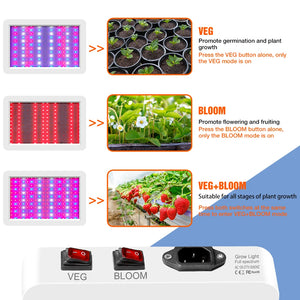 LED Grow Light Greenhouse Phytolamp For Seedlings Plant Cultivation Lamp Indoor Flowers Seeds Hydroponic System LED Growth Light