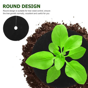 20pcs Non-Woven Cloth Tree Mulch Ring Round Anti Grass Weed Barrier Plant Cover Weed Control Ring For Indoor Outdoor Gardens