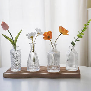 Transparent Glass Vases Aromatherapy Bottle Hydroponic Container Dining Table Decoration Nordic Vase Home Decor Ваза Для Цветов