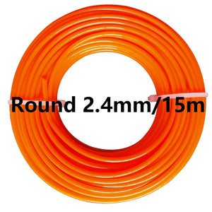 1.6/2.0/2.4mm x 15M Nylon Trimmer Line Brush Grass Cutting Weed Rope Strimmer Tool Accessories Lawn Mower Wire