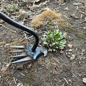 Gardening Hoe Weeding Tool Root Pulling Small Rake Loosening Soil Digging Wild Vegetables Manganese Steel Agricultural Tools